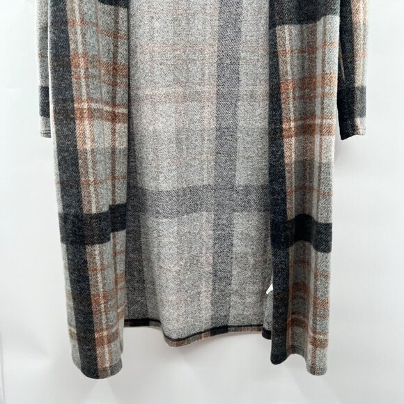 Lime & Chili Plaid Cardigan Multicolor Size Small Open Front Long Sleeve - Picture 3 of 9